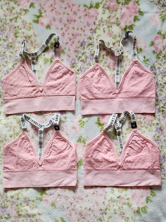 Victoria's Secret Other - NWT Victoria's Secret Pink Ribbed V-Neck Seamless Bralette XS XP